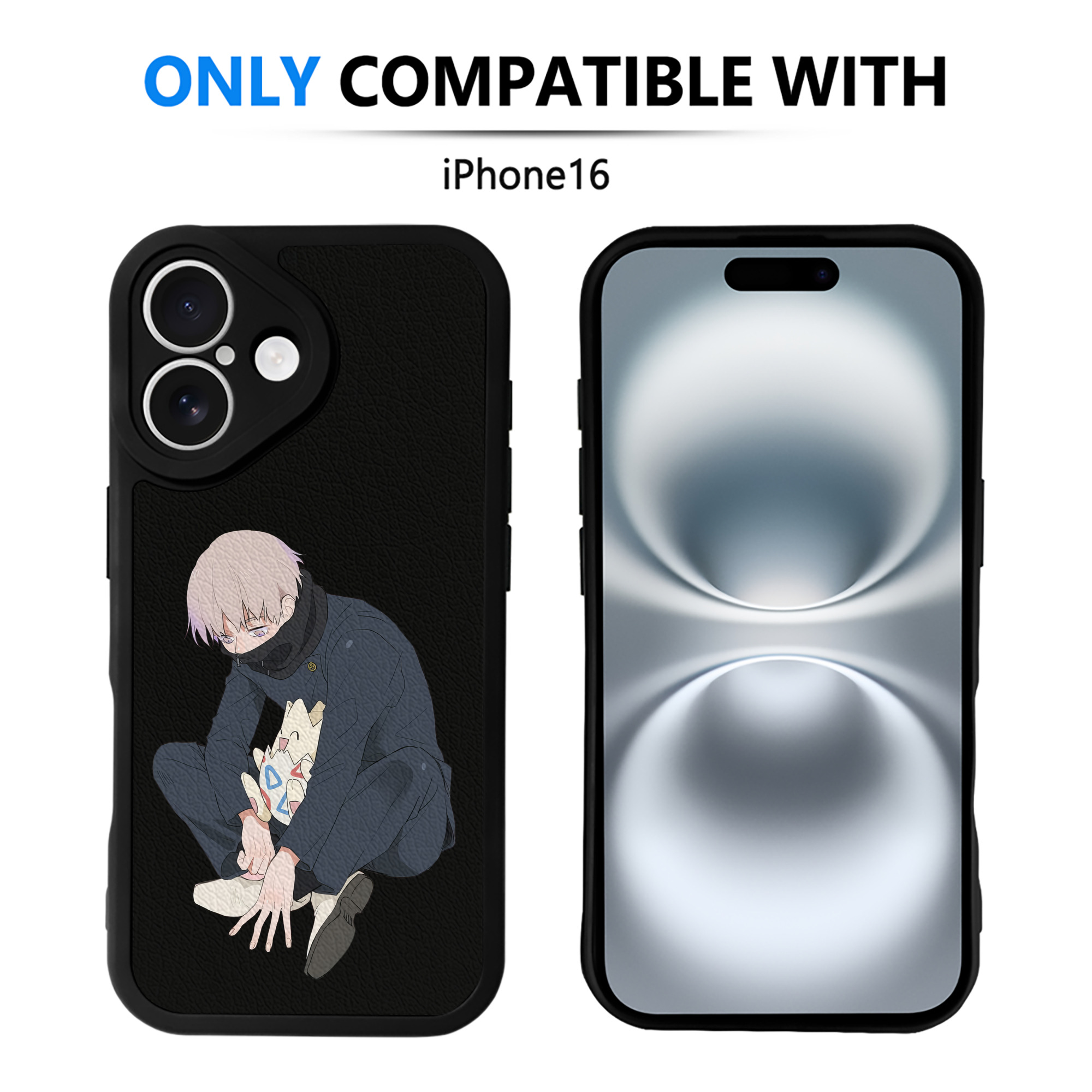 （画像用） 呪術廻戦 Jujutsu Kaisen 【iPhone 16シリーズ対応】シリコンスマホケース（レザー調） 材質：シリコン